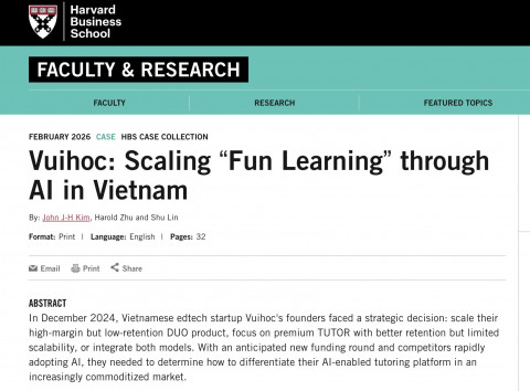 VUIHOC’s AI-Driven Learning Model Becomes a Harvard Case Study